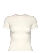 Flex Tee Tops T-shirts & Tops Short-sleeved White Organic Basics