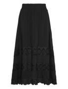 Nugaia Skirt Langt Skjørt Black Nümph