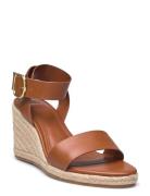 Wedge Buckle Sandals Sko Wedge Brown Mango