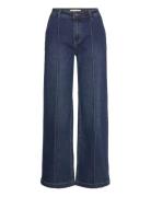 Carisw Mid Jeans Bottoms Trousers Wide Leg Blue Sofie Schnoor