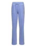 Tonal Wide Leg Jogger Bottoms Sweatpants Blue Juicy Couture