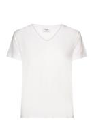 Adeliasz V-N T-Shirt Tops T-shirts & Tops Short-sleeved White Saint Tr...