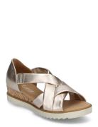 Wedge Sandal Flate Sandaler Gold Gabor