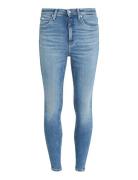 High Rise Super Skinny Ankle Bottoms Jeans Skinny Blue Calvin Klein Je...