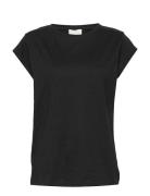 Leti Tee Tops T-shirts & Tops Short-sleeved Black Minus