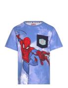 Tshirt Tops T-shirts Short-sleeved Blue Spider-man