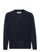 Slflulu Ls Knit O-Neck Noos Tops Knitwear Jumpers Navy Selected Femme