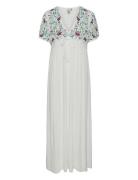 Yaschella Ss Maxi Dress S. - Fest Maxikjole Festkjole White YAS