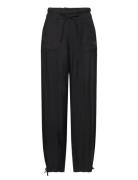 Darelia-M Bottoms Trousers Wide Leg Black MbyM