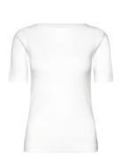 T-Shirts Tops T-shirts & Tops Short-sleeved White Esprit Casual