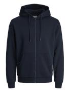 Jjebradley Sweat Zip Hood Noos Tops Sweat-shirts & Hoodies Hoodies Nav...