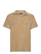 Rec Lw Cotton Terry-Ssl-Knt Tops Polos Short-sleeved Beige Polo Ralph ...