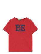 T-Shirt Tops T-shirts Short-sleeved Red United Colors Of Benetton