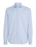 Twill Easy Care Slim Shirt Tops Shirts Business Blue Calvin Klein