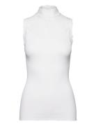 Rwbenita Sl Turtleneck Lace Top Tops T-shirts & Tops Sleeveless White ...