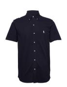 Featherweight Mesh Shirt Tops Shirts Short-sleeved Navy Polo Ralph Lau...