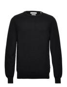 The Organic Waffle Knit Tops Knitwear Round Necks Black By Garment Mak...