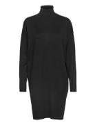 Srlea Rollneck Dress Knit Knelang Kjole Black Soft Rebels