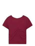 Viscose T-Shirt Tops T-shirts Short-sleeved Burgundy Rosemunde Kids