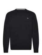 Superfine Lambswool C-Neck Tops Knitwear Round Necks Black GANT