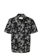 Slhrelaxsun Shirt Ss Resort Tops Shirts Short-sleeved Black Selected H...