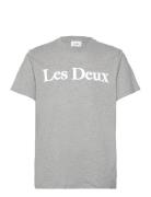 Charles T-Shirt Tops T-shirts Short-sleeved Grey Les Deux