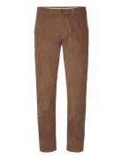 Slh196-Straight Miles Cord Pant W Noos Bottoms Trousers Chinos Brown S...