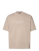 T-Shirt Designers T-shirts Short-sleeved Beige Emporio Armani