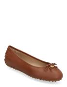 Jayna Pebbled Leather Driver Flat Ballerinasko Ballerinaer Brown Laure...