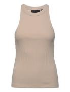 Racer Top Tops T-shirts & Tops Sleeveless Beige HAN Kjøbenhavn