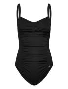 Potenza Solid Swimsuit Recycled Badedrakt Badetøy Black Panos Emporio