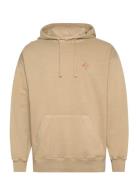 Loose Hoodie Tops Sweat-shirts & Hoodies Hoodies Beige Revolution