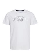 Jjferris Tee Ss Crew Neck Jnr Tops T-shirts Short-sleeved White Jack &...