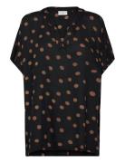 Kcanny Blouse Tops Blouses Short-sleeved Black Kaffe Curve