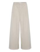 Chinellagz Hw Pants Bottoms Trousers Suitpants Beige Gestuz