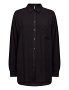 Sc-Falula Tops Shirts Long-sleeved Black Soyaconcept