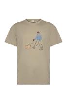 Sdmannis Tops T-shirts Short-sleeved Beige Solid