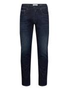 Grover Trousers Straight Hyperflex Dust Bottoms Jeans Regular Navy Rep...