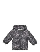 Printed Quilted Coat Fôret Jakke Black Mango