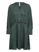 Wrapped Satin Dress Kort Kjole Green Mango