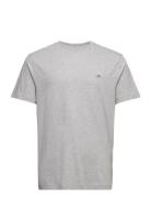 Reg Shield Ss T-Shirt Tops T-shirts Short-sleeved Grey GANT