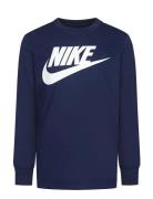 Ls-L/S Tee Tops T-shirts Long-sleeved T-shirts Navy Nike