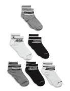 Converse Basic Wordamark Quarter Socks 6-Pack Sokker Strømper Black Co...