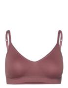 Lucia Bra Top Solid Lingerie Bras & Tops Soft Bras Tank Top Bras Brown...