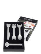 Børnebestik Animal Friends 4 Dele Mat Stål Home Meal Time Cutlery Silv...