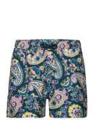 Borg Print Swim Shorts Sport Shorts Navy Björn Borg