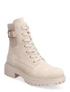 72631-62 Shoes Boots Ankle Boots Laced Boots Beige Rieker