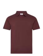 Stretch Cotton Polo T-Shirt Designers Polos Short-sleeved Burgundy Fil...