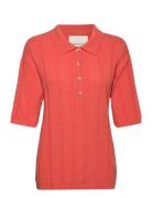 Terry Rib Polo Tops T-shirts & Tops Polos Orange GANT