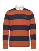 Reg Shield Barstripe Heavy Rugger Tops Polos Long-sleeved Orange GANT